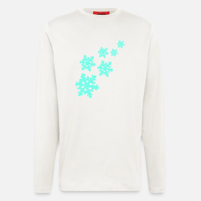 flocon de neige - Manches longues bio décontracté fabriqué en UE - OFF WHITE