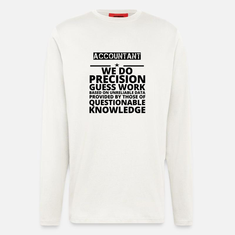 gift problem precision job ACCOUNTANT - Langarmshirt - made by SPREAD  - OFF WHITE