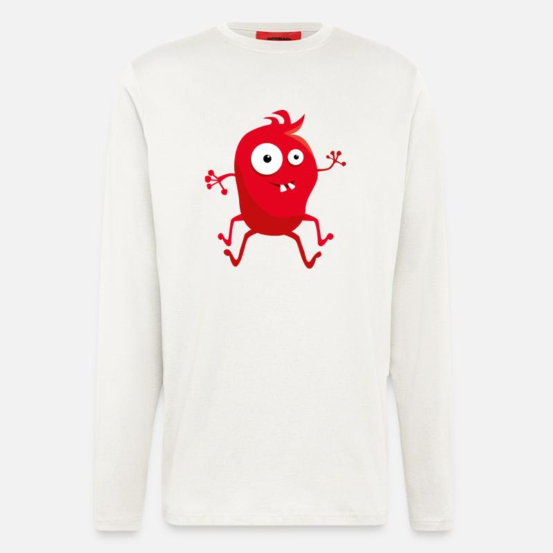 Rotes Monster - Langarmshirt - made by SPREAD - OFF WHITE