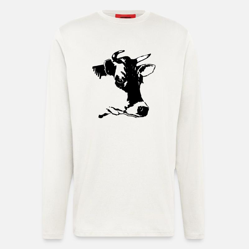 Kuh - Langarmshirt - made by SPREAD  - OFF WHITE