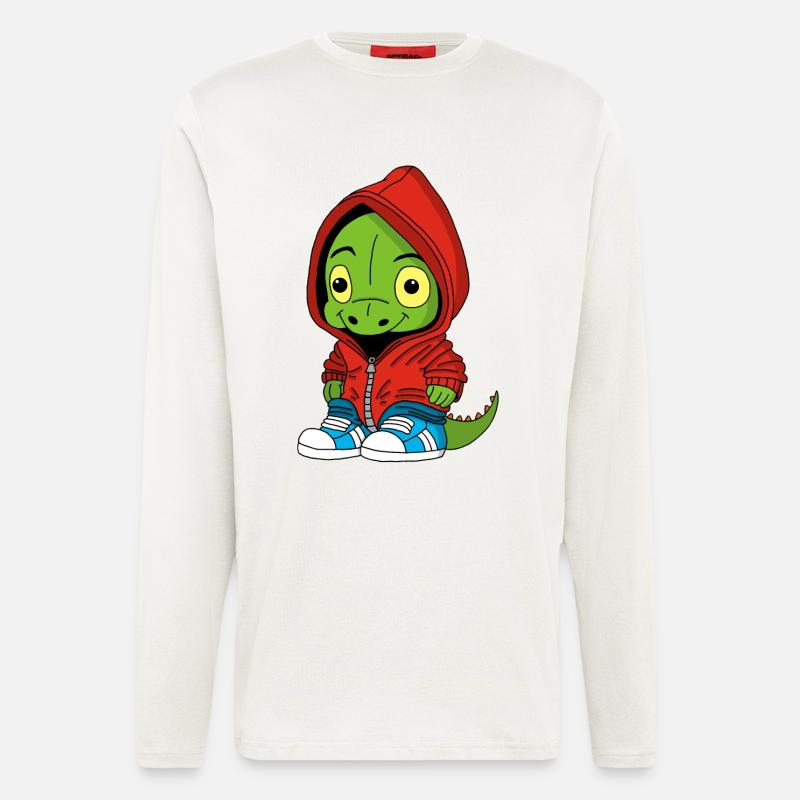Kleiner Dinosaurier - Langarmshirt - made by SPREAD  - OFF WHITE