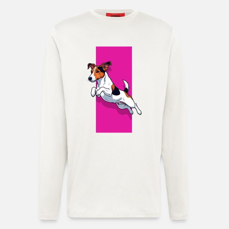 Jack Russell Terrier Wirbelwind - Langarmshirt - made by SPREAD  - OFF WHITE