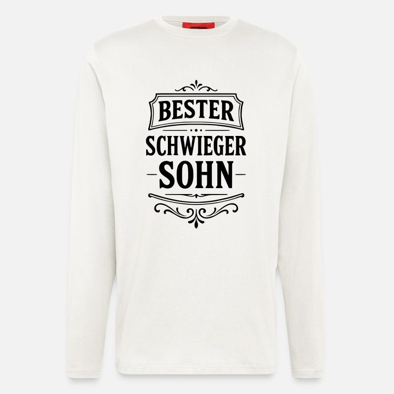 Bester Schwiegersohn Geschenk Weihnachten - Langarmshirt - made by SPREAD  - OFF WHITE