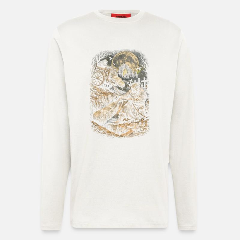 Friedhof Goth Humor - Langarmshirt - made by SPREAD  - OFF WHITE