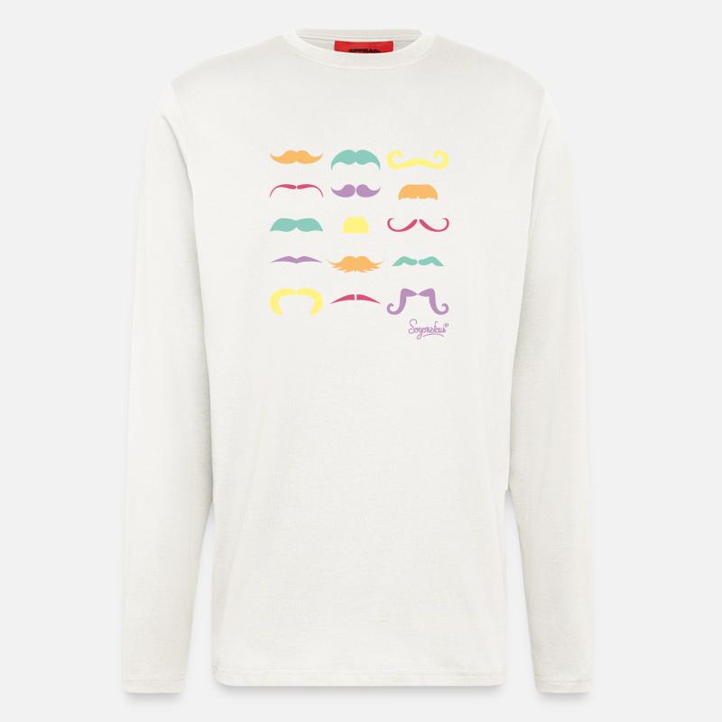 SOMMER MOUSTACHES SOYONSFOUS - Langarmshirt - made by SPREAD  - OFF WHITE