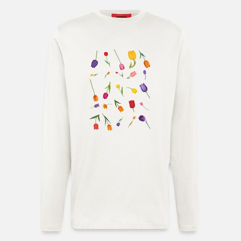 Blumen - Langarmshirt - made by SPREAD  - OFF WHITE
