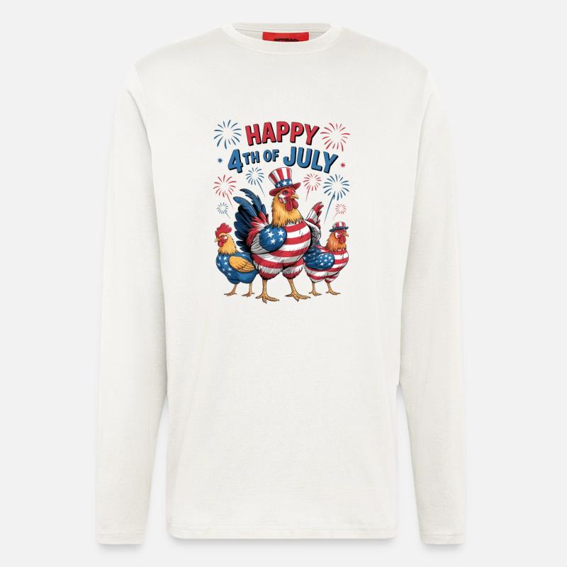 Frohen 4. Juli - Langarmshirt - made by SPREAD  - OFF WHITE