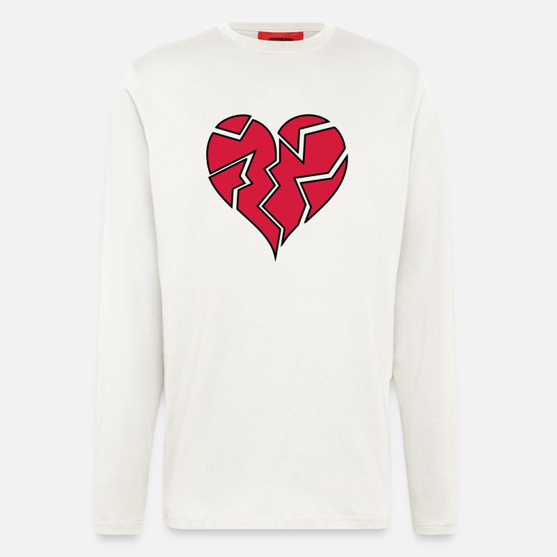 HEARTBROKEN <3 - Langarmshirt - made by SPREAD  - OFF WHITE