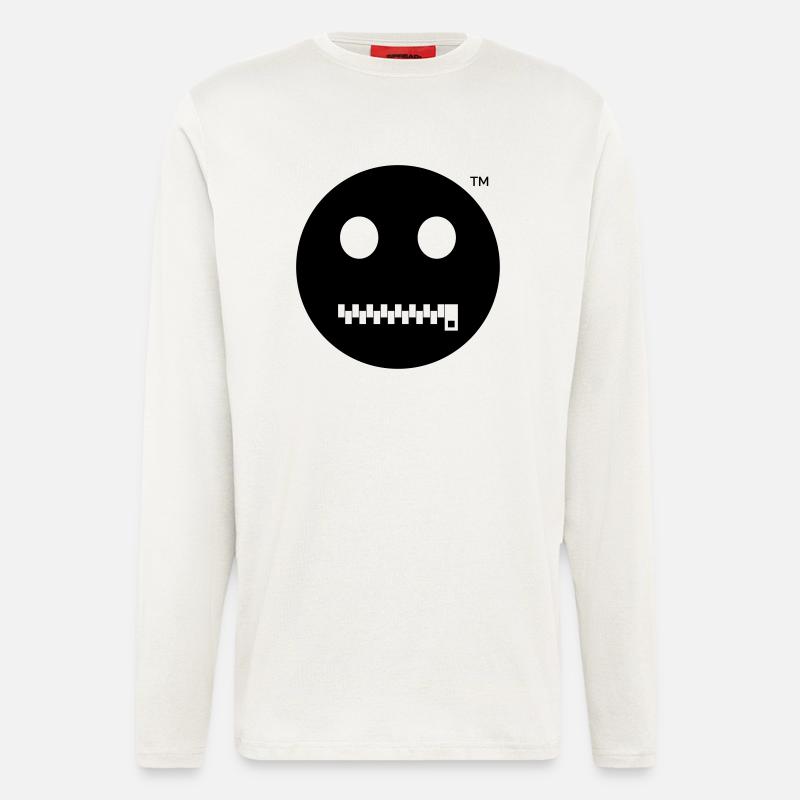 Smiley Shut up - Sei Still - Langarmshirt - made by SPREAD  - OFF WHITE