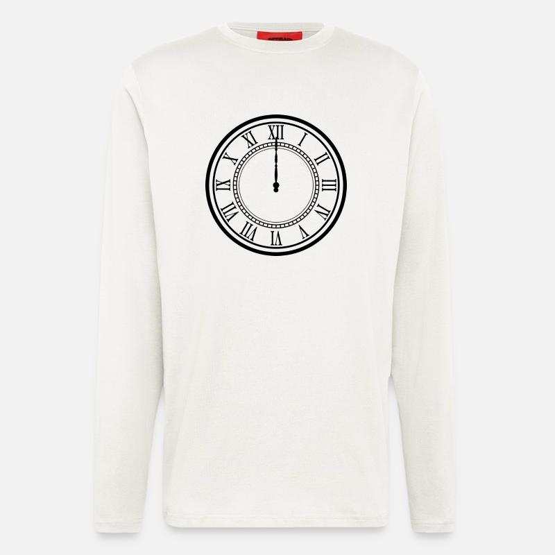 clock watch clock time time - Longsleeve - made by SPREAD  - OFF WHITE