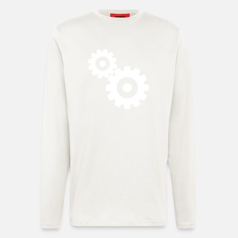 Zahnraeder - Langarmshirt - made by SPREAD  - OFF WHITE
