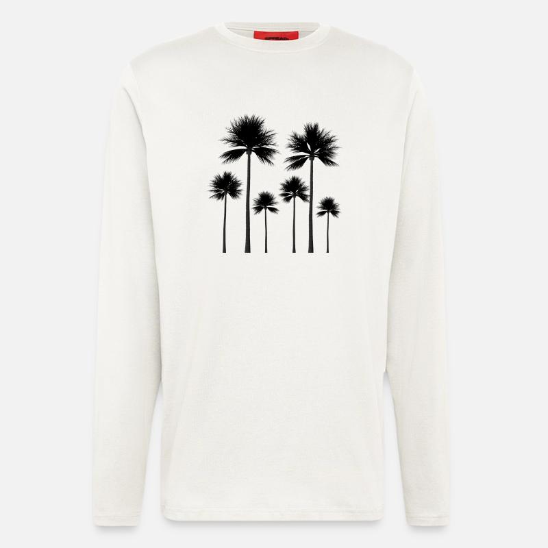 Palmen Silhouette Sommer Geschenk - Langarmshirt - made by SPREAD  - OFF WHITE