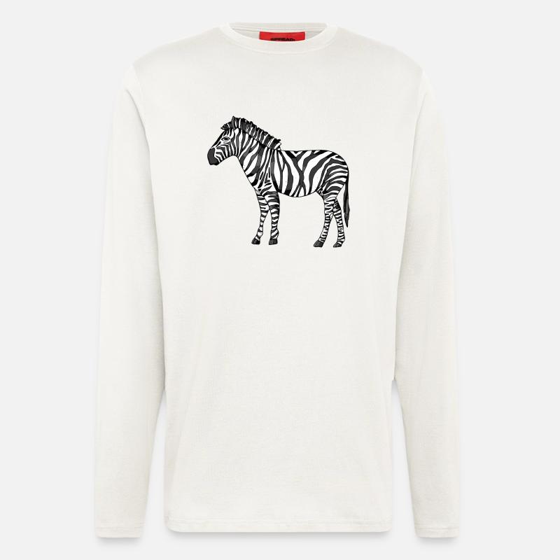 zebra - Longsleeve - made by SPREAD  - OFF WHITE