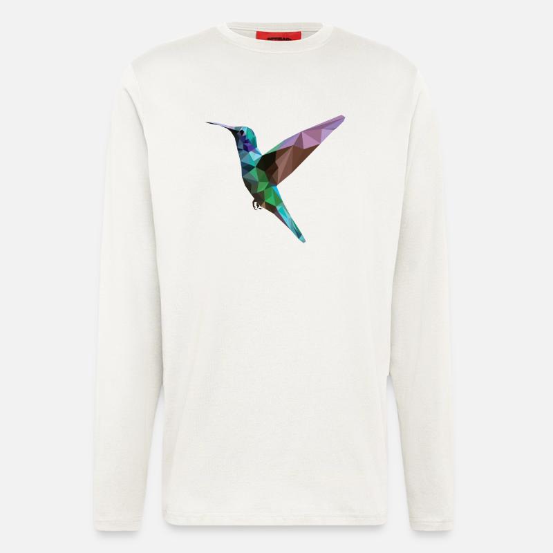 Bunter Kolibri - Langarmshirt - made by SPREAD  - OFF WHITE