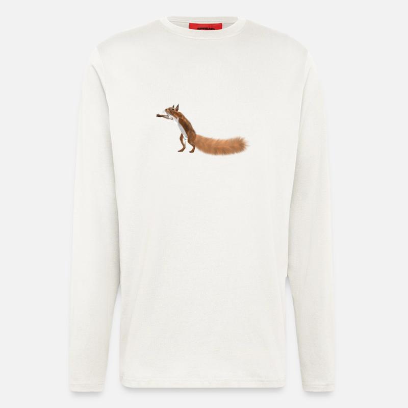Eichhörnchen - Langarmshirt - made by SPREAD  - OFF WHITE