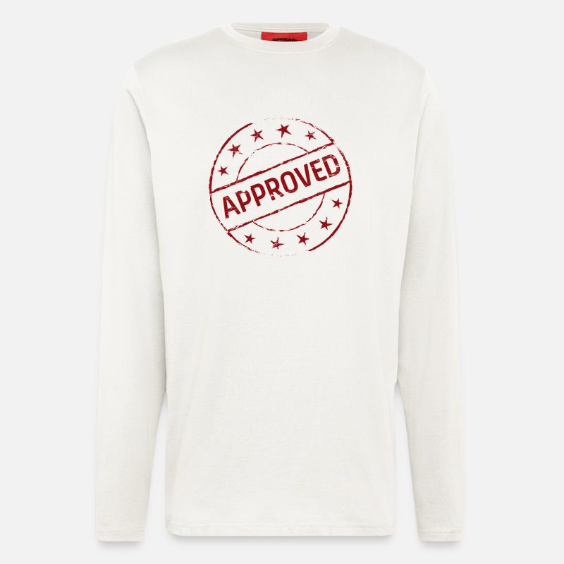 Approved Symbol Geschenk Geschenkidee - Langarmshirt - made by SPREAD  - OFF WHITE