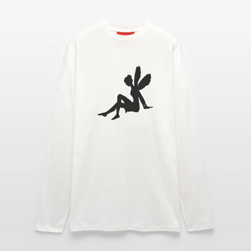 Sitzende Fee Langarmshirt - made by SPREAD 