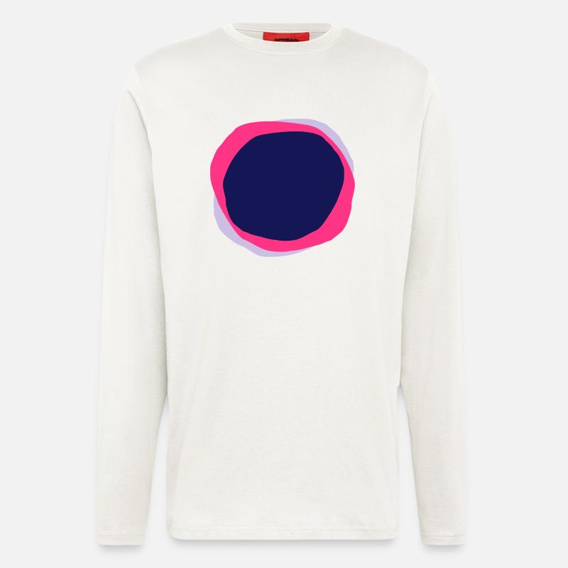 Psychedelische Kreise - Langarmshirt - made by SPREAD  - OFF WHITE