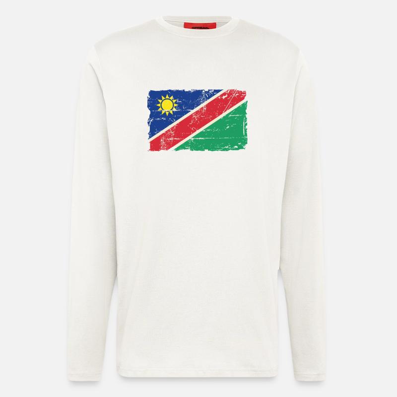 Namibia Flag - Langarmshirt - made by SPREAD  - OFF WHITE