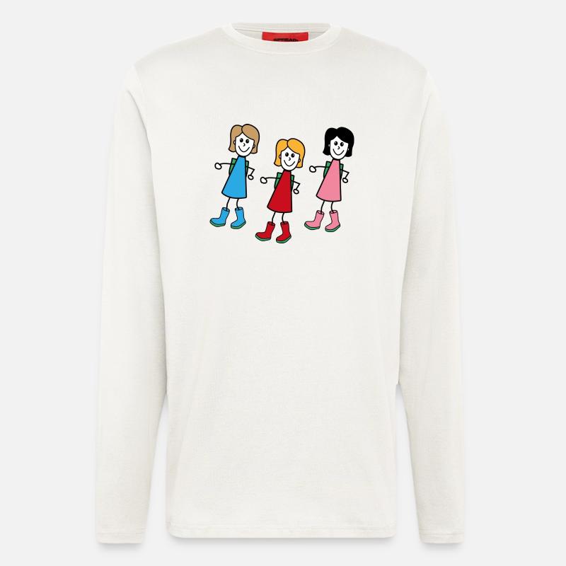 Frauen im Comic Style - Langarmshirt - made by SPREAD  - OFF WHITE