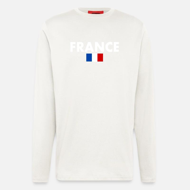 Frankreich - Langarmshirt - made by SPREAD  - OFF WHITE