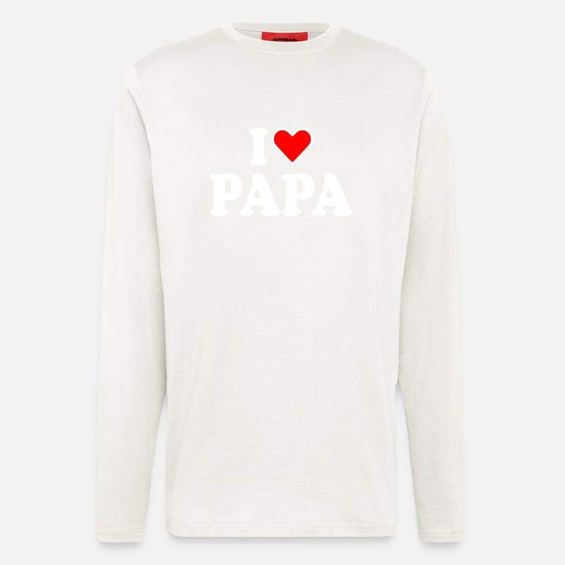 I love papa - Langarmshirt - made by SPREAD - OFF WHITE