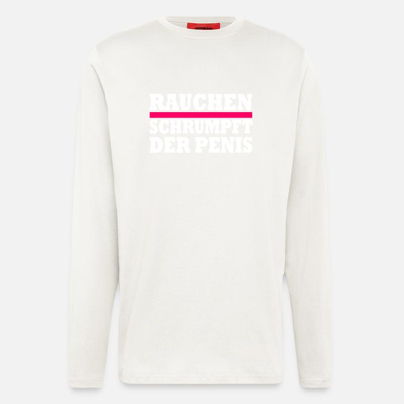 rauchen schrumpft der penis - Langarmshirt - made by SPREAD  - OFF WHITE