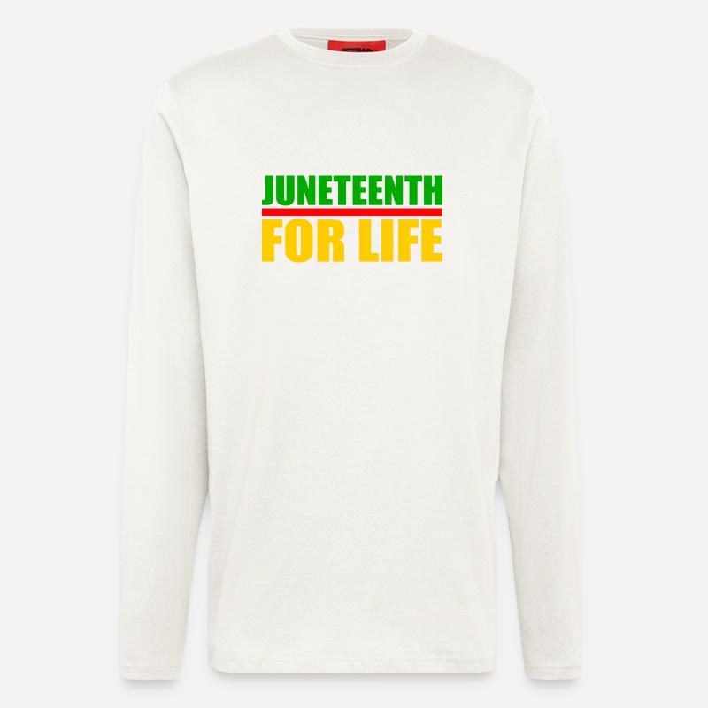juneteenth - Manches longues bio décontracté fabriqué en UE - OFF WHITE
