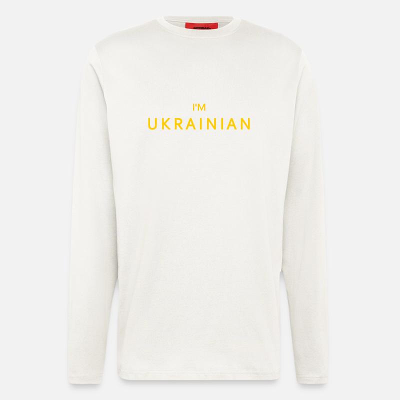 Im ukrainian - Langarmshirt - made by SPREAD  - OFF WHITE
