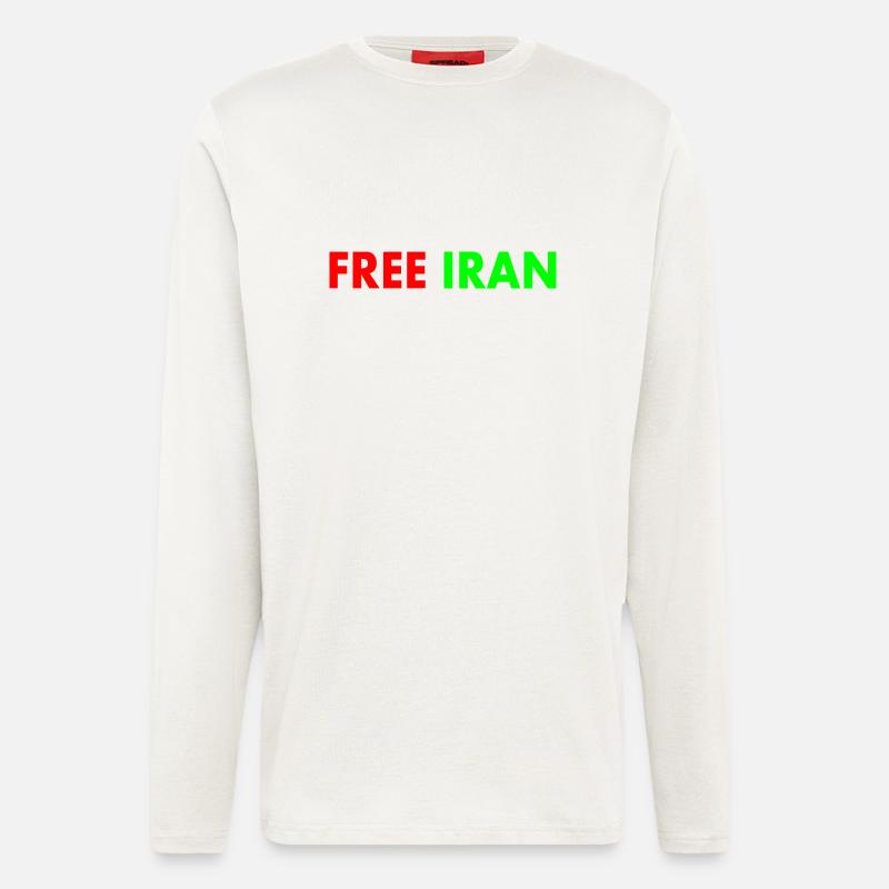 Free iran - Langarmshirt - made by SPREAD  - OFF WHITE