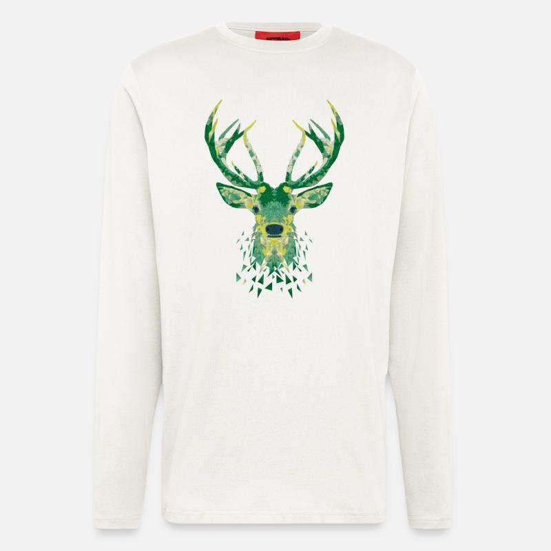 Hirsche - Langarmshirt - made by SPREAD  - OFF WHITE