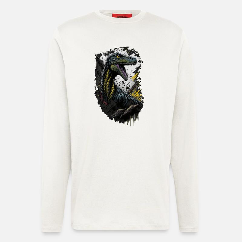 Velociraptor - Langarmshirt - made by SPREAD  - OFF WHITE