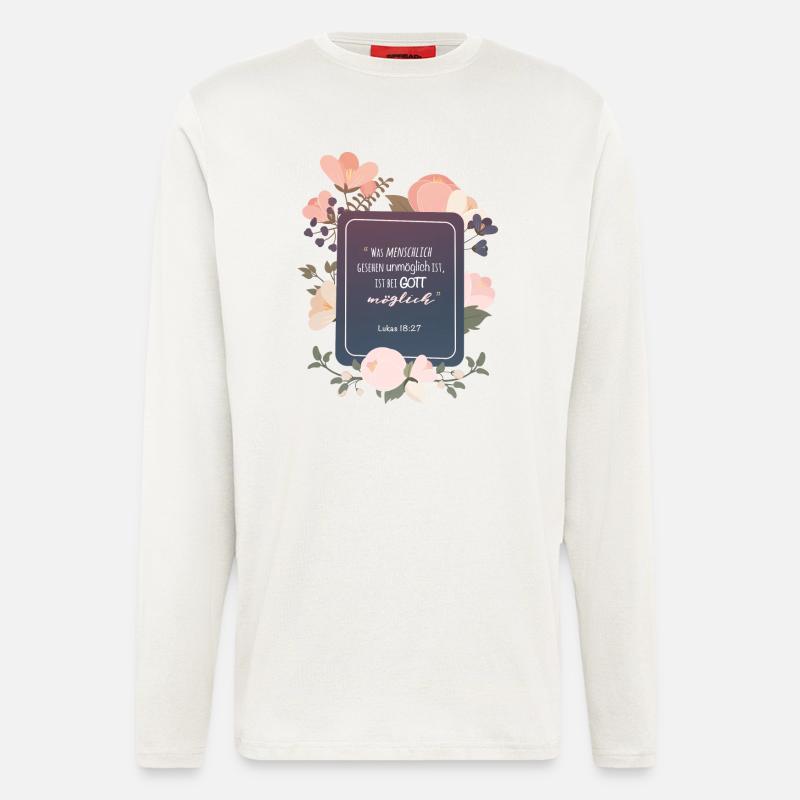 Bei Gott möglich - Langarmshirt - made by SPREAD  - OFF WHITE