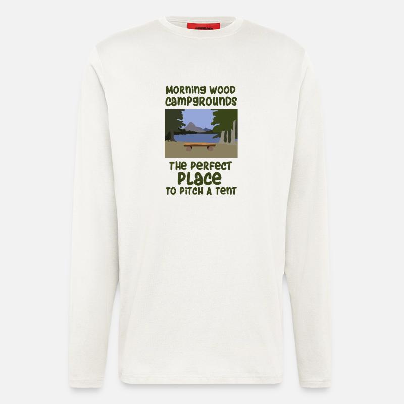 Camping slogan camping - Longsleeve - made by SPREAD  - OFF WHITE