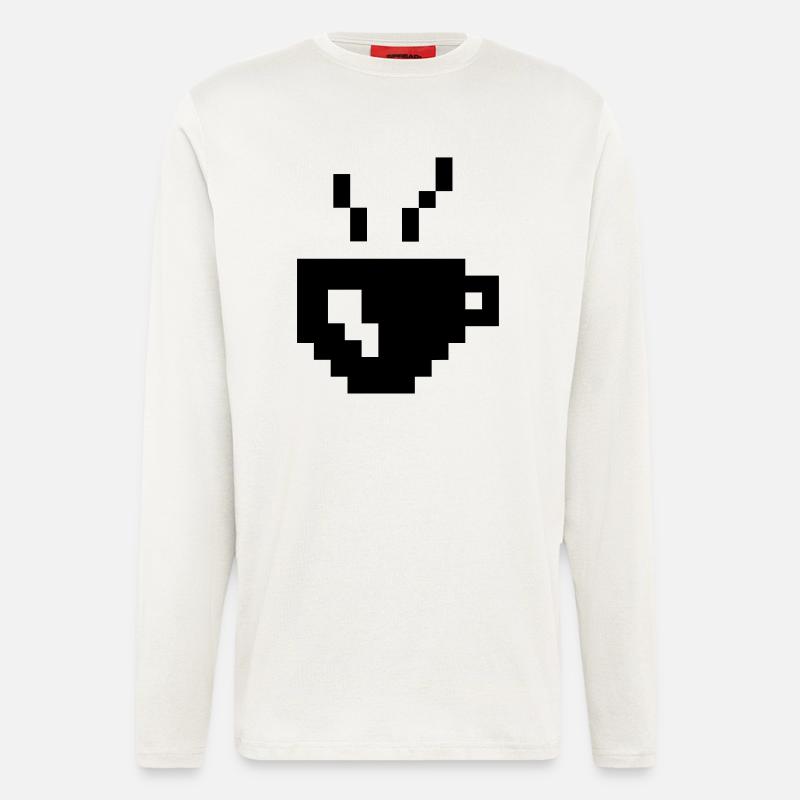 Coffee Pixel - Langarmshirt - made by SPREAD  - OFF WHITE