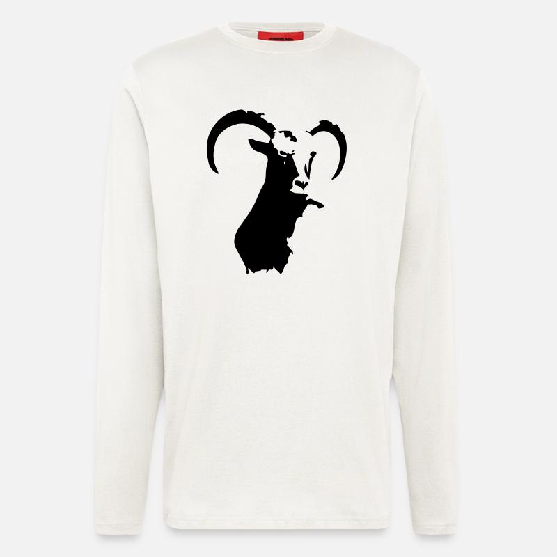 steinbock tier - Langarmshirt - made by SPREAD  - OFF WHITE