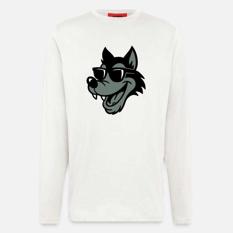 Wolf Comic - Longsleeve - made by SPREAD  - OFF WHITE
