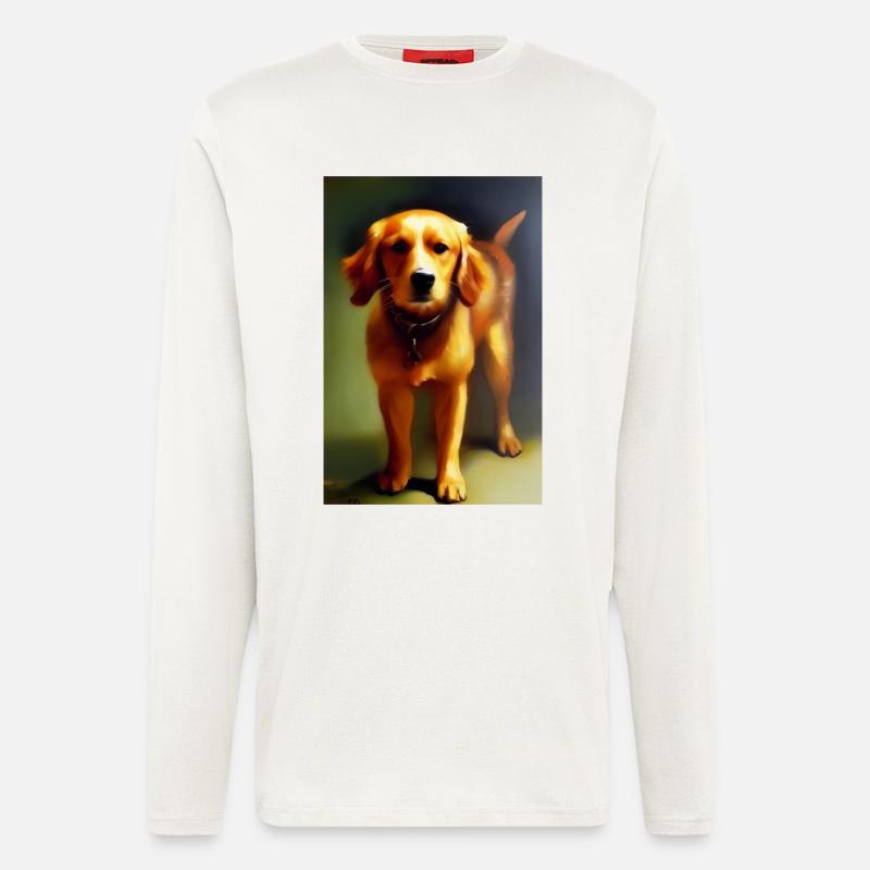 Hunde Bild - Langarmshirt - made by SPREAD  - OFF WHITE