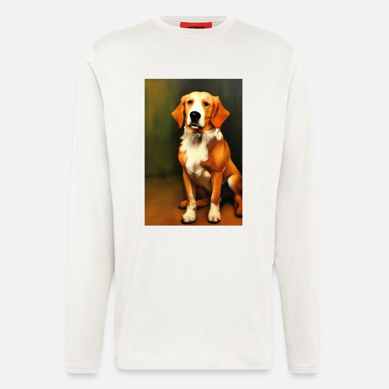 Hunde Bild - Langarmshirt - made by SPREAD  - OFF WHITE
