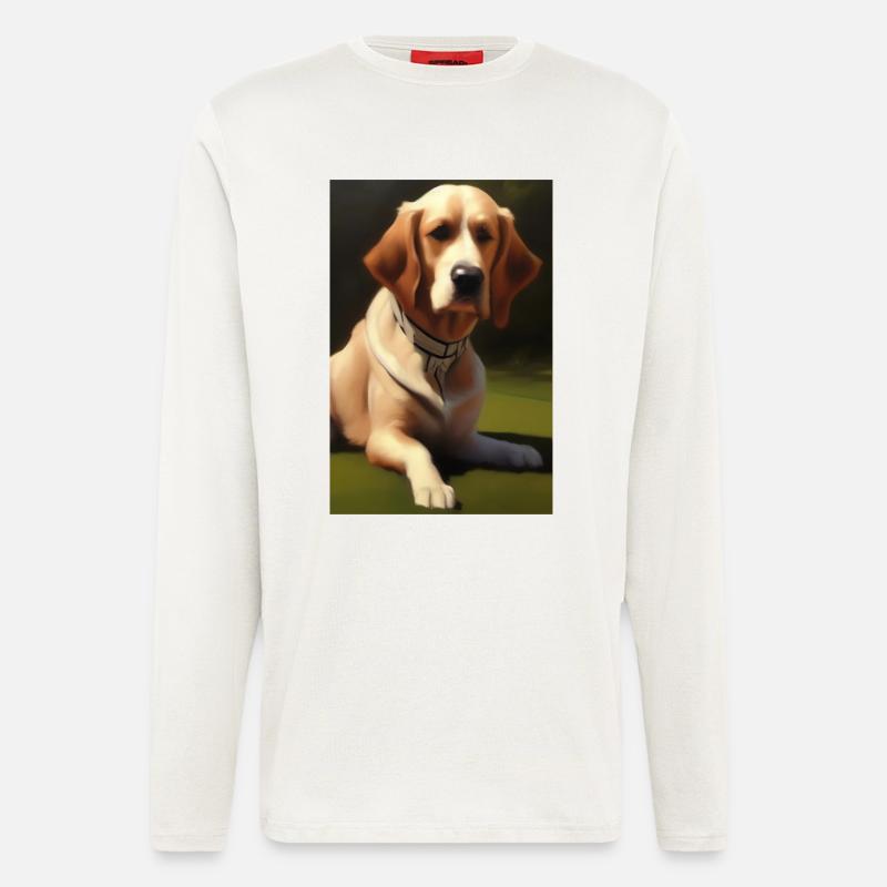 Hunde Bild - Langarmshirt - made by SPREAD  - OFF WHITE