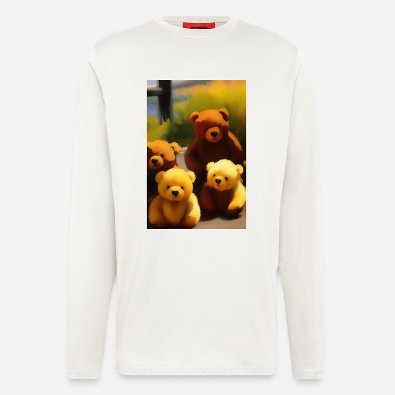 Teddybär - Langarmshirt - made by SPREAD  - OFF WHITE