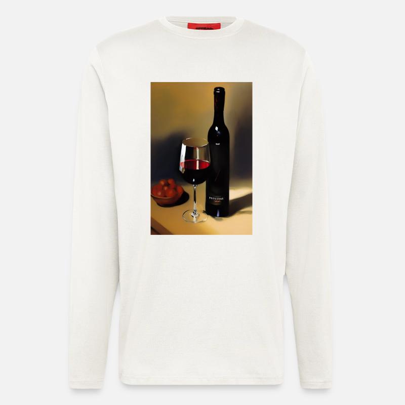Wein Trinker - Langarmshirt - made by SPREAD  - OFF WHITE