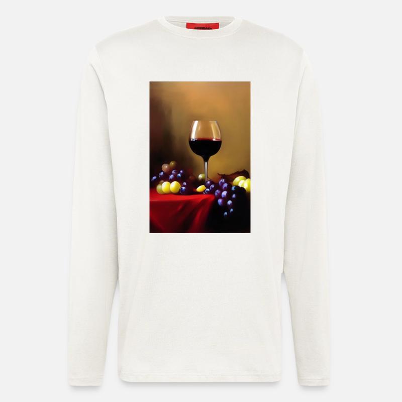 Wein Trinker - Langarmshirt - made by SPREAD  - OFF WHITE