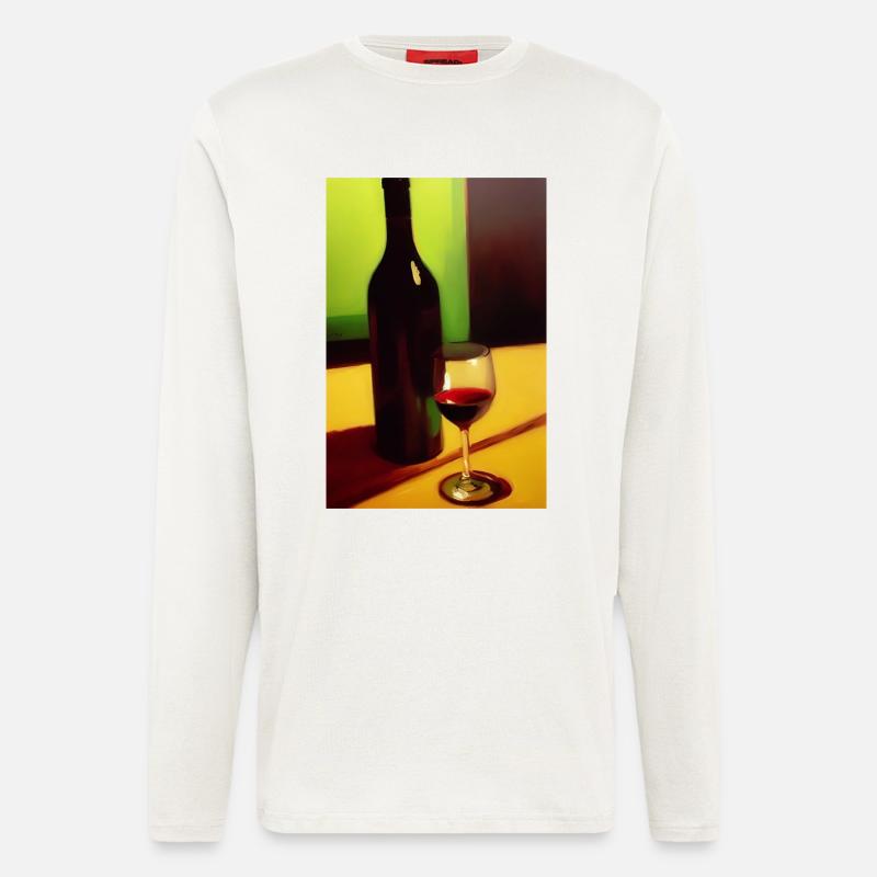 Wein Trinker - Langarmshirt - made by SPREAD  - OFF WHITE