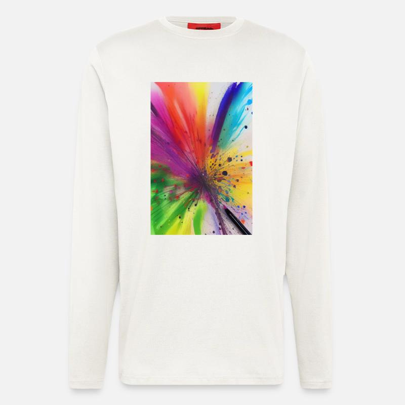 Farbklecks - Langarmshirt - made by SPREAD  - OFF WHITE
