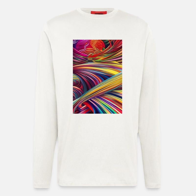 Abstrakte Kunst - Langarmshirt - made by SPREAD  - OFF WHITE