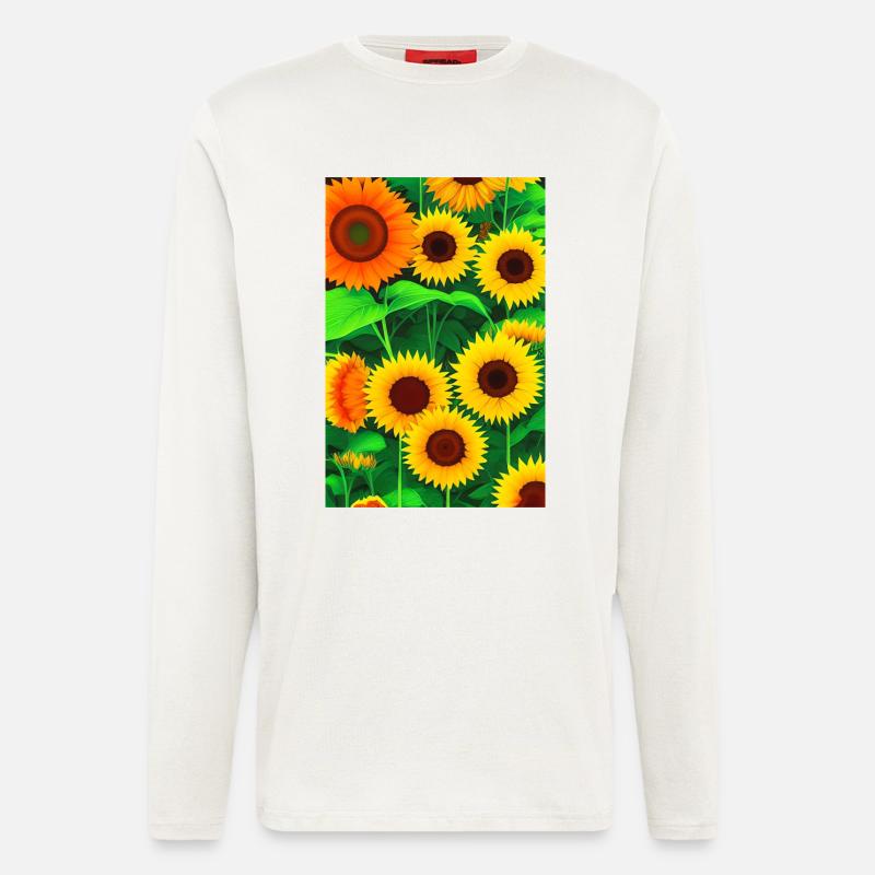 Sonnenblumen - Langarmshirt - made by SPREAD  - OFF WHITE
