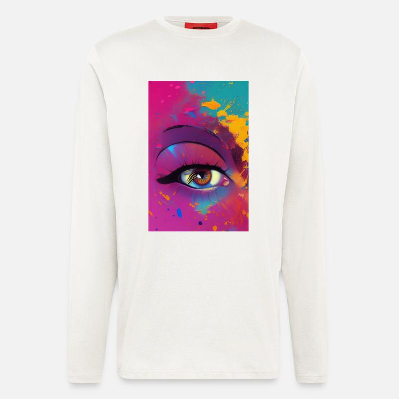 Abstrakte Kunst - Langarmshirt - made by SPREAD  - OFF WHITE