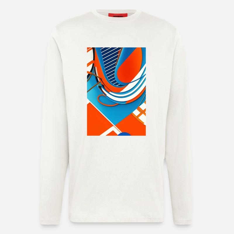 Abstrakte Kunst - Langarmshirt - made by SPREAD  - OFF WHITE