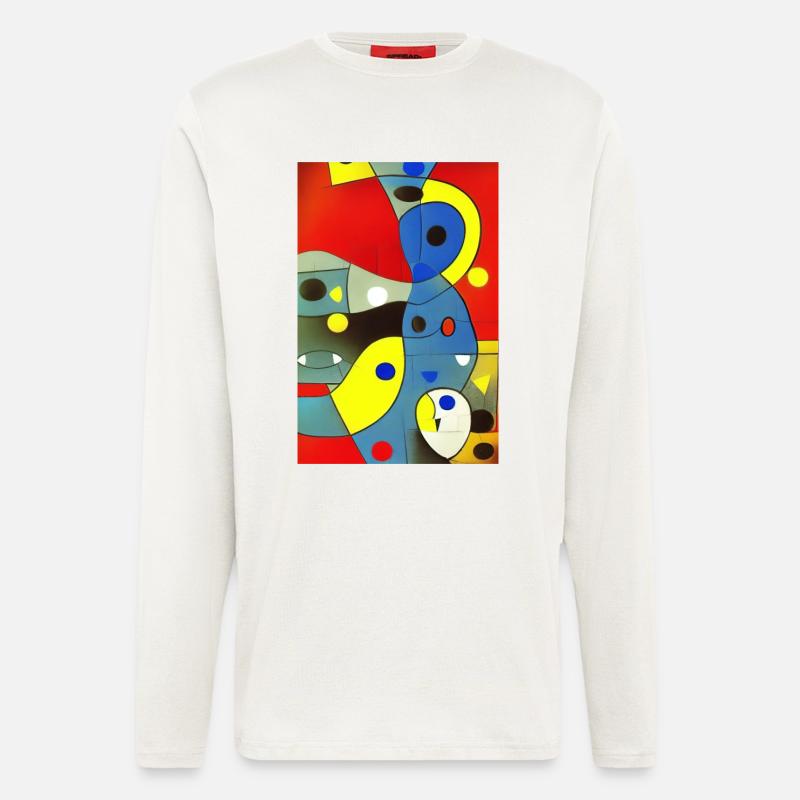 Abstrakte Kunst - Langarmshirt - made by SPREAD  - OFF WHITE